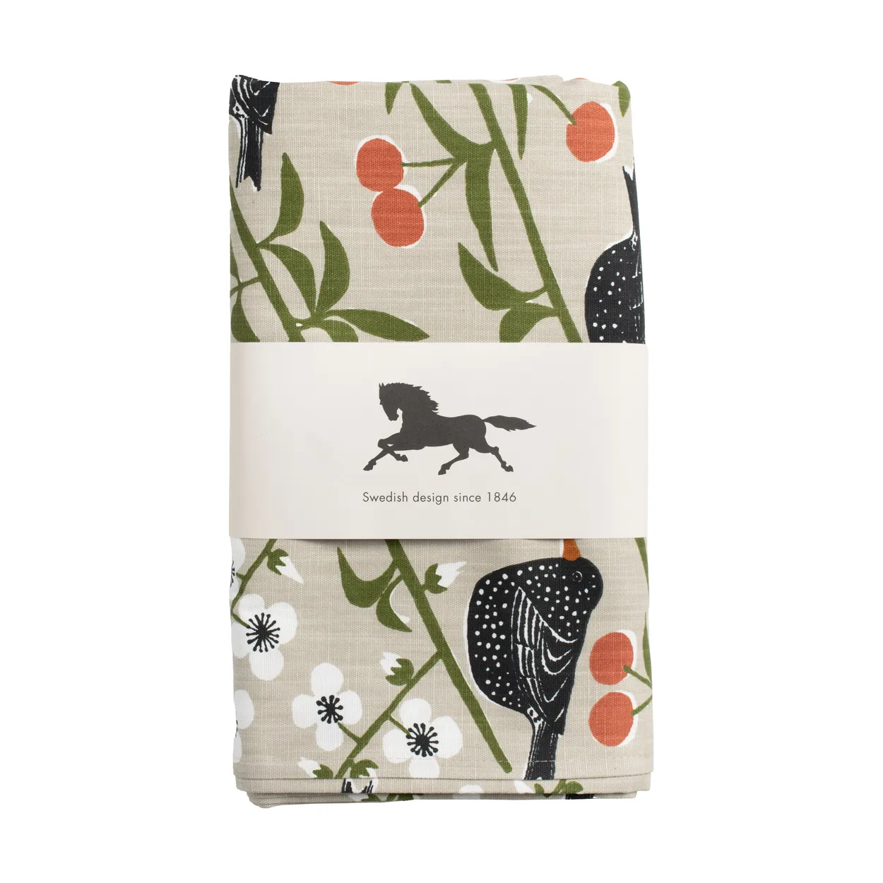 Almedahls Kirsikkatarha pöytäliina Beige, 145x250 cm