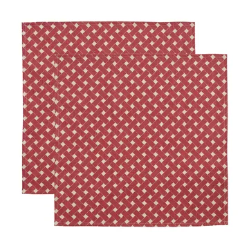 Kori lautasliina 45x45 cm 2-pack - Punainen - Almedahls