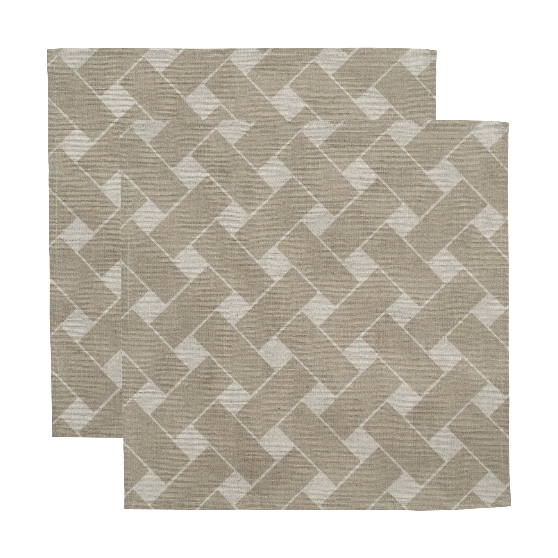 Kori XL lautasliina 45x45 cm 2-pack, Luonnon-taupe Almedahls