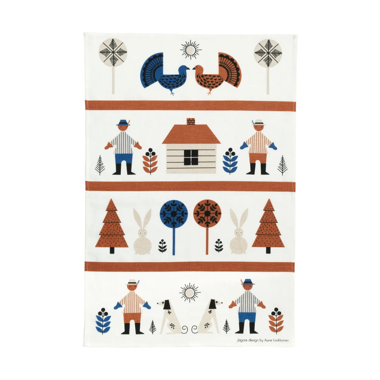 Almedahls Metsästäjä keittiöpyyhe 47x70 cm Siniruskea