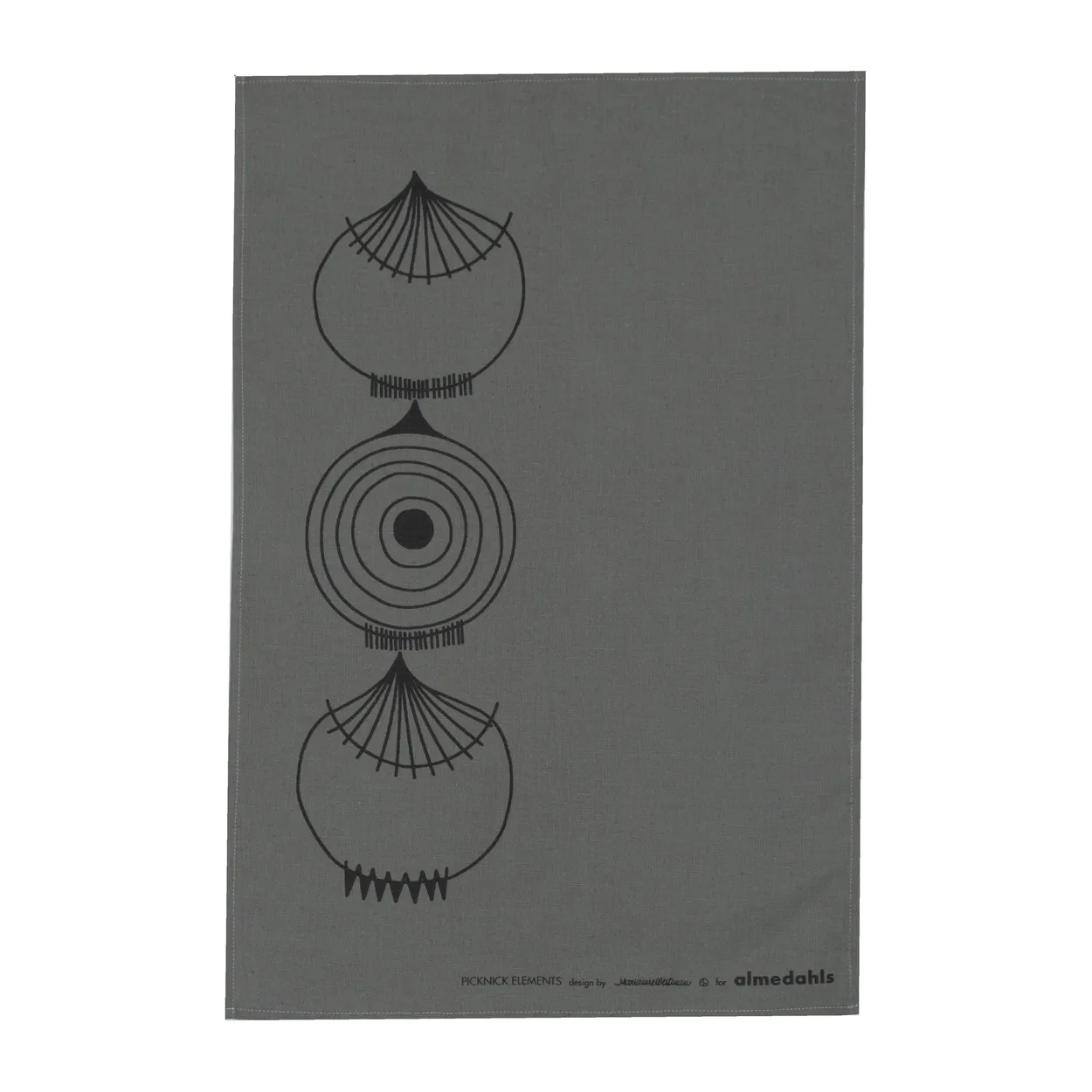 Almedahls Picknick Elements keittiöpyyhe 47x70 cm Harmaa