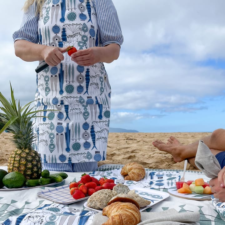 Picknick esiliina pieni kuvio, Sininen-beige Almedahls