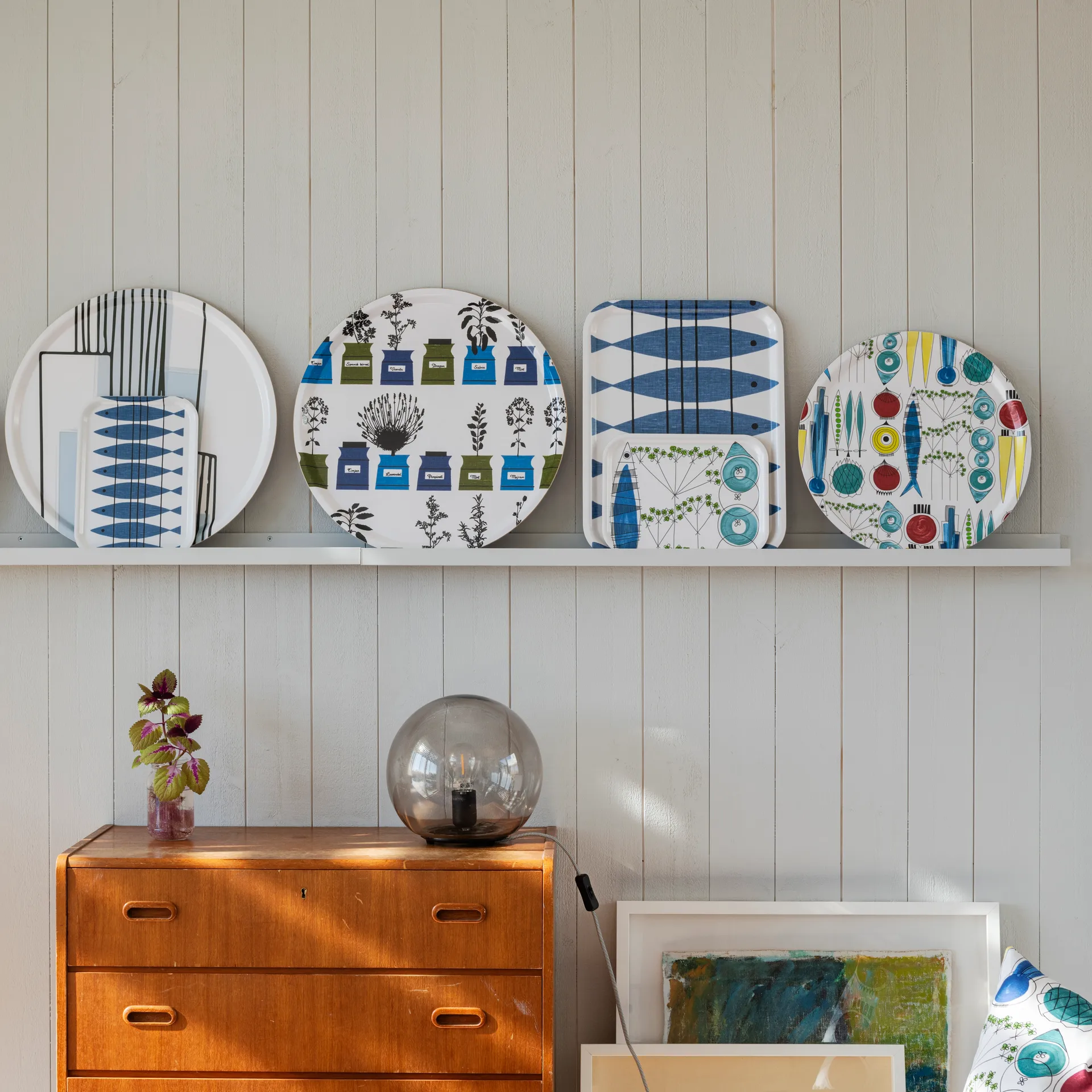 Picknick pyöreä tarjotin Ø 38 cm, Multi Almedahls