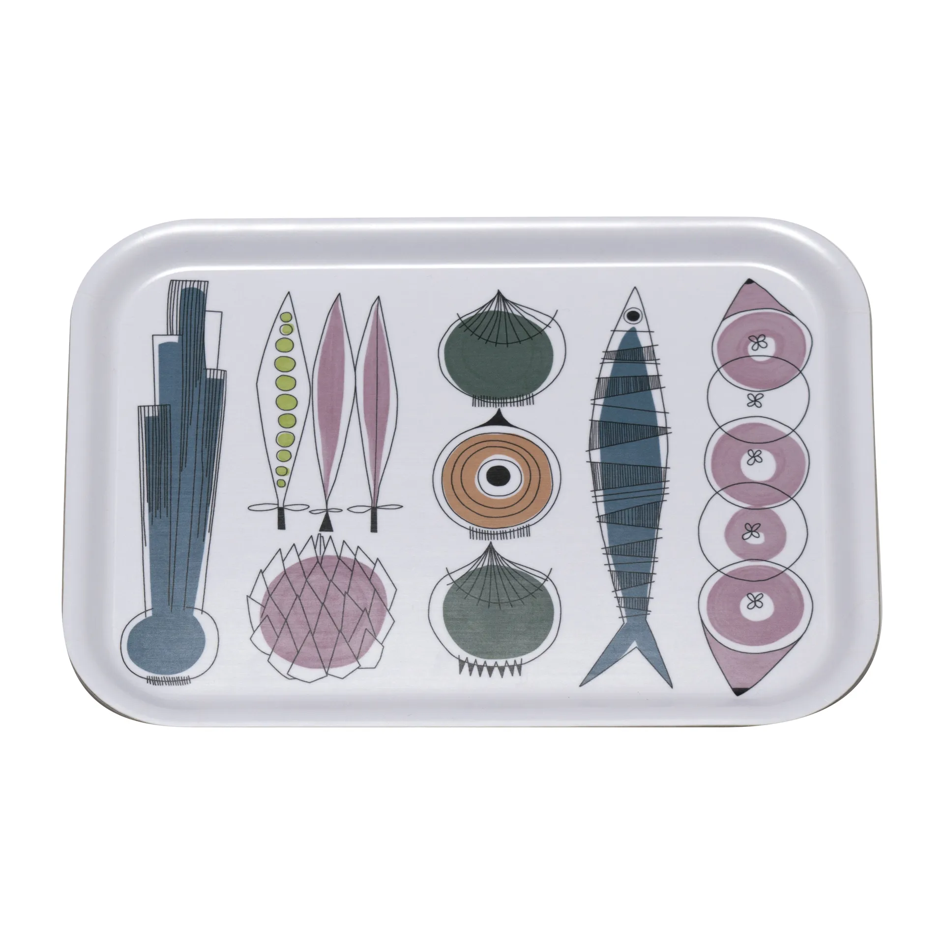 Picknick tarjotin 20x27 cm, Siniroosa-multi Almedahls