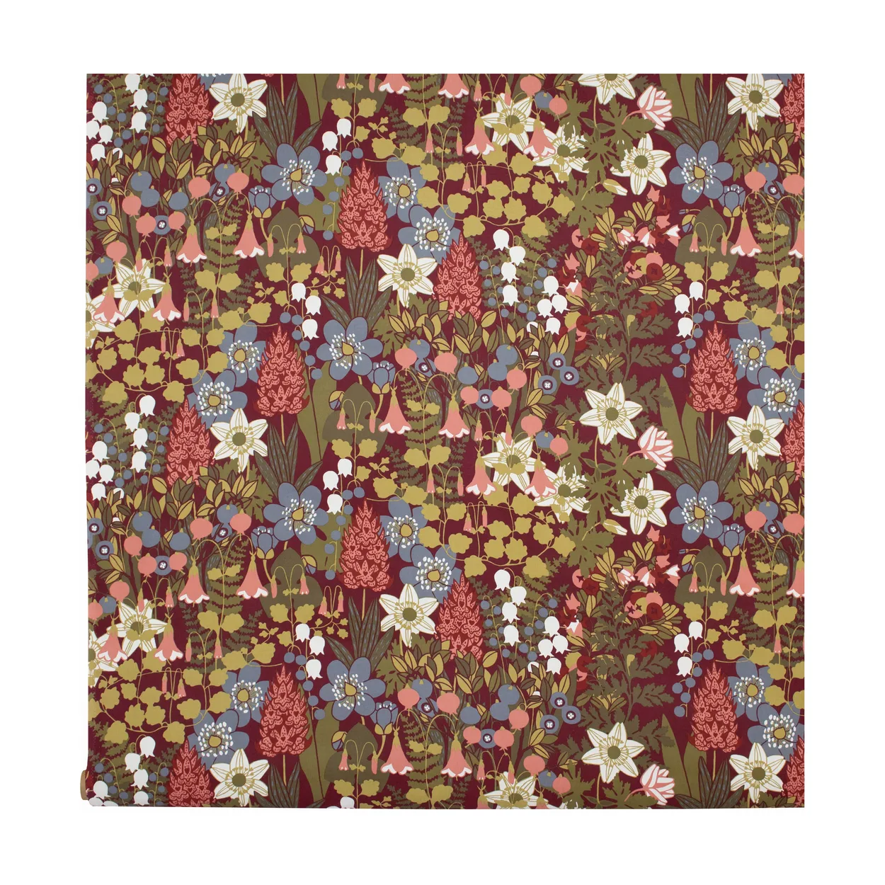 Almedahls Skogen kangas Viininpunainen