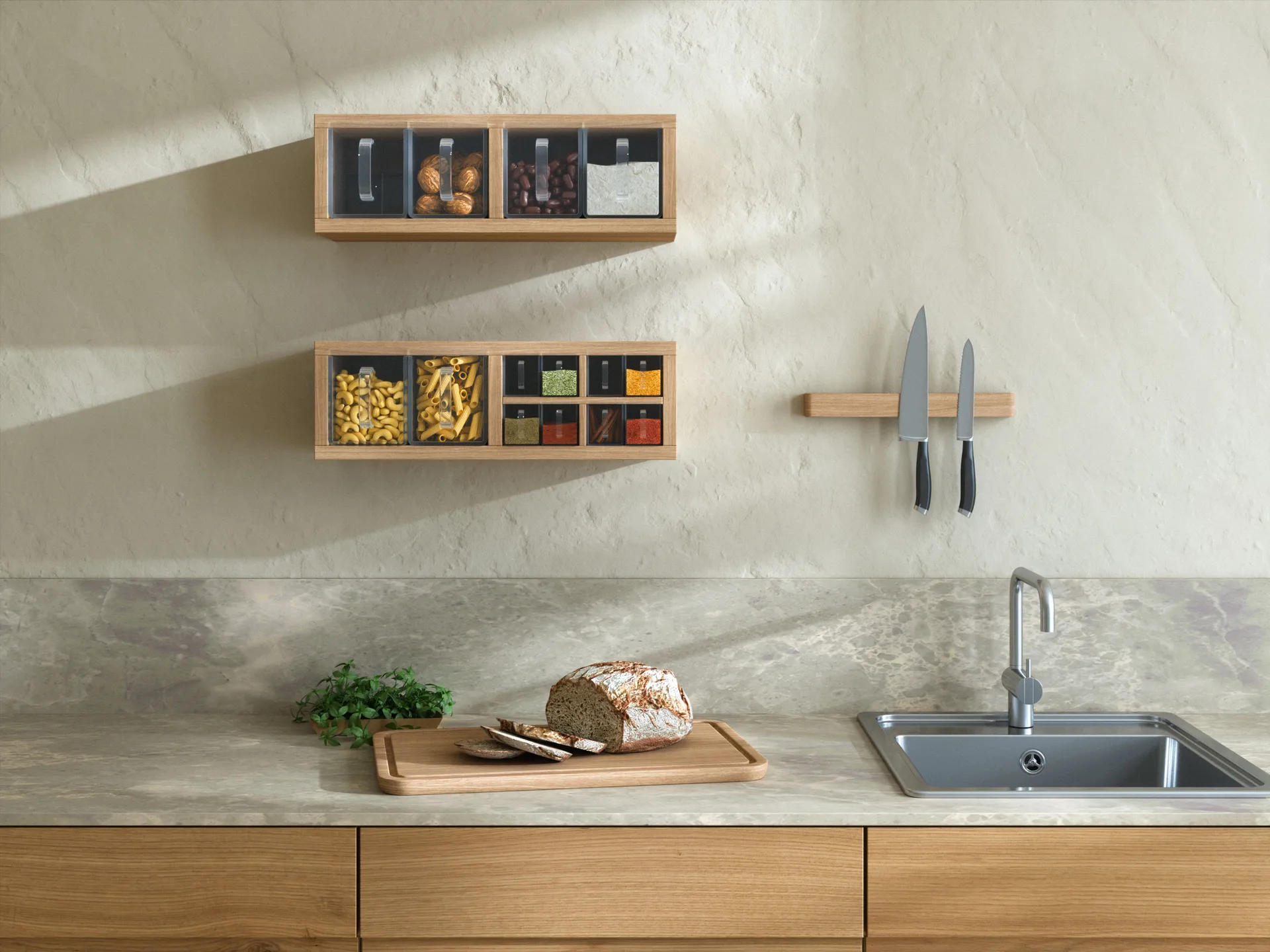 A-Organizer 1 seinähylly 52x18x17 cm, Oak Andersen Furniture