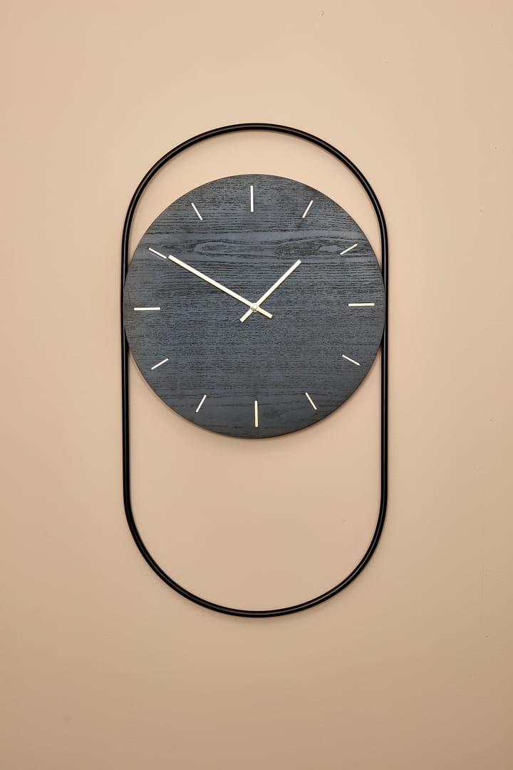 A-Wall seinäkello 41x76 cm, Black-brass Andersen Furniture