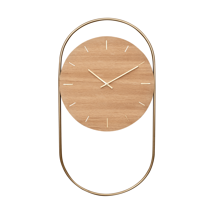 A-Wall seinäkello 41x76 cm, Oak-brass Andersen Furniture