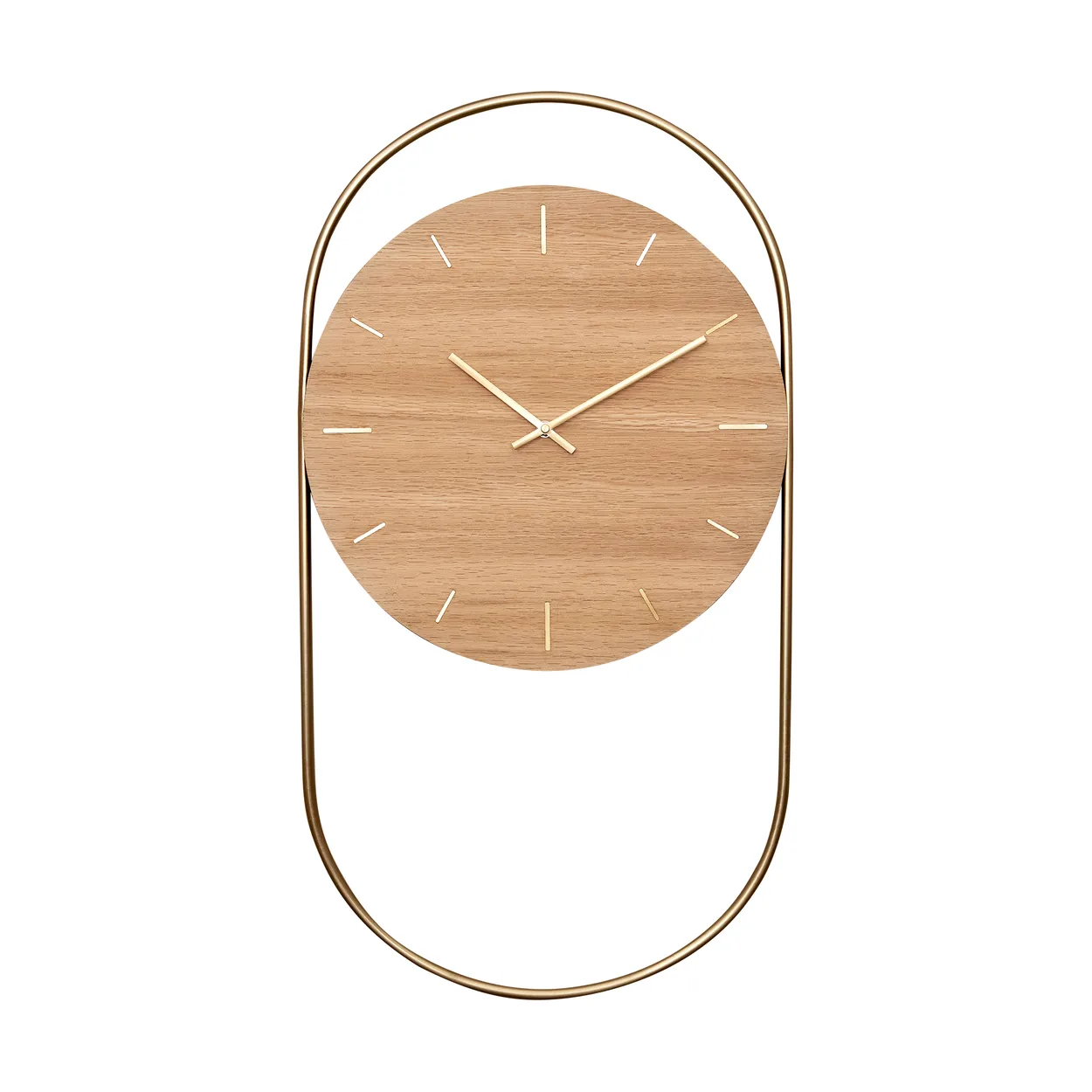 Andersen Furniture A-Wall seinäkello 41x76 cm Oak-brass