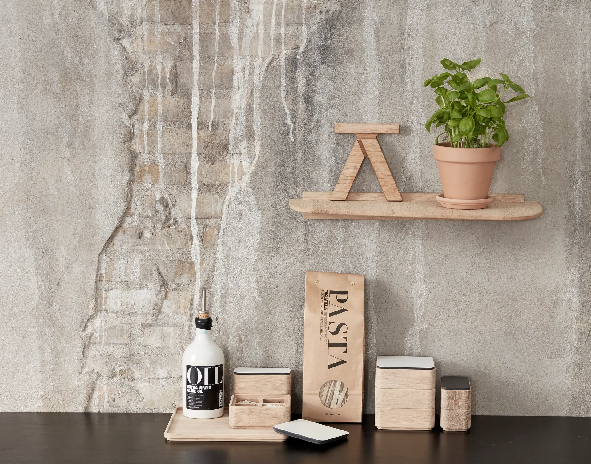 Shelf 1 seinähylly 40 cm, Oak Andersen Furniture