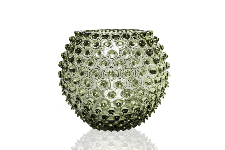 Hobnail Globe maljakko 18 cm - Olivegreen - Anna Von Lipa