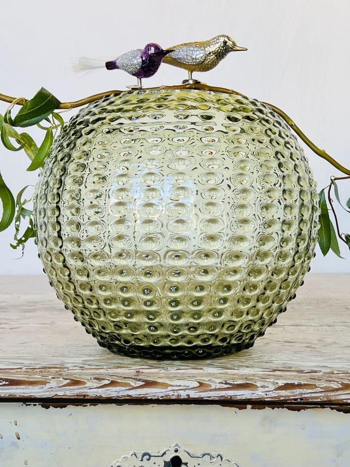 Hobnail Globe maljakko 24 cm, Olivegreen Anna Von Lipa