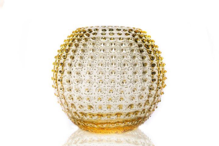 Hobnail Globe maljakko 24 cm - Sitruuna - Anna Von Lipa