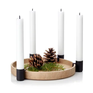 Luna adventtikynttelikkö - tammi-musta - Applicata