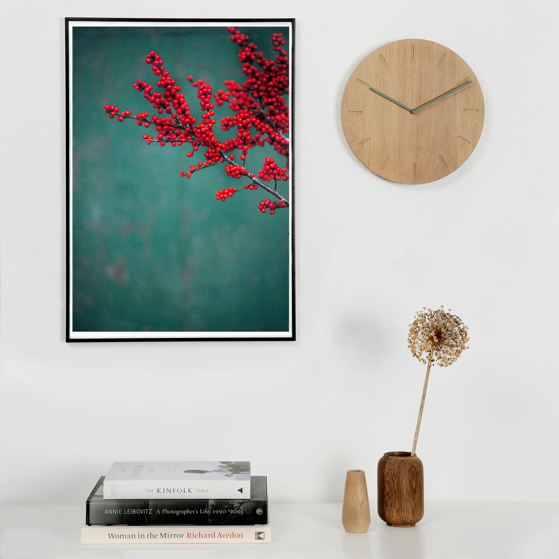 Watch:Out seinäkello tammi, tammi - teräs Applicata