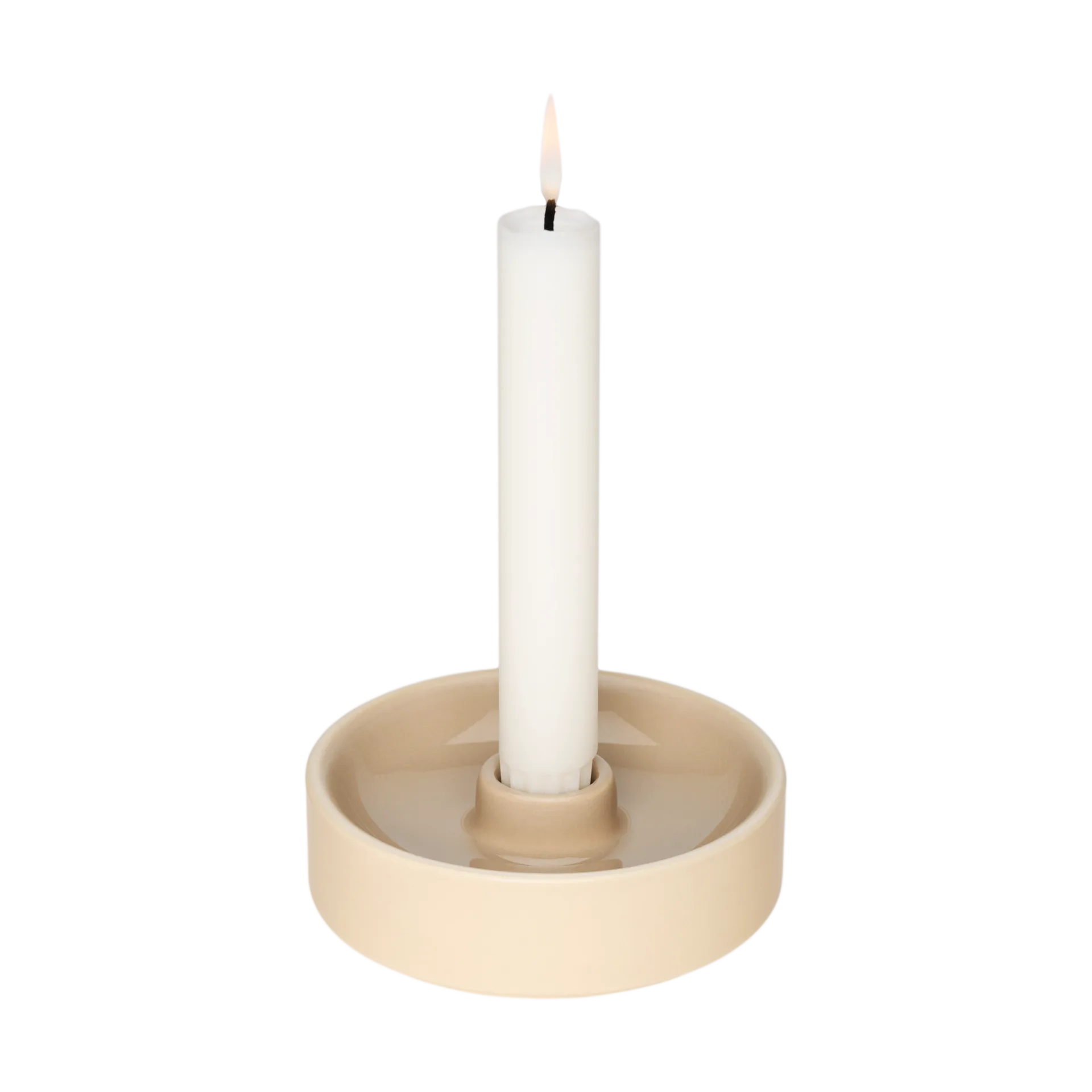Kirnu kynttilänjalka Ø11x3,5 cm, Beige Arabia