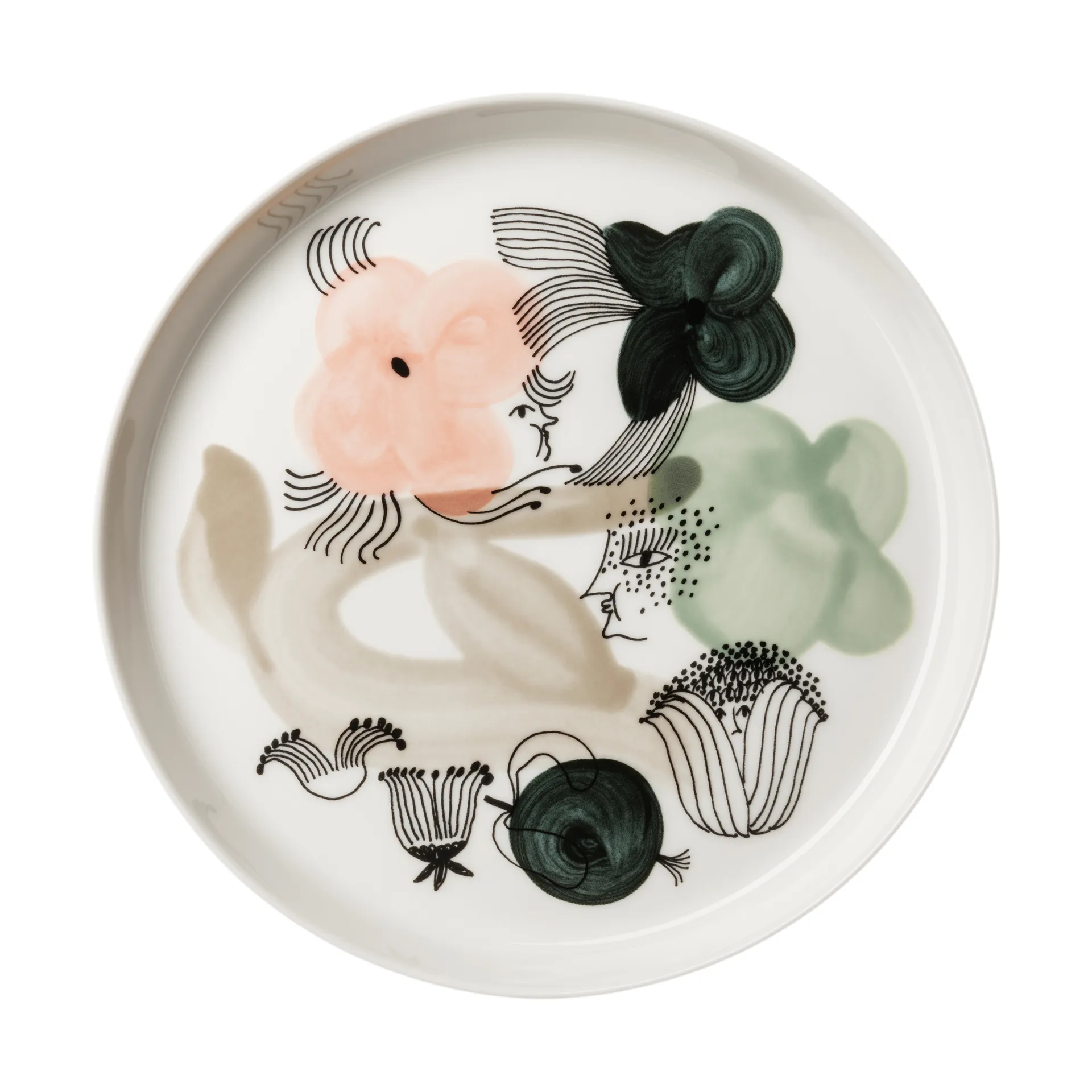 Kukkamaa lautanen Ø18,8 cm, Vihreä Arabia