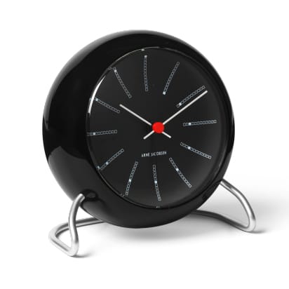 AJ Bankers pöytäkello, Musta Arne Jacobsen Clocks