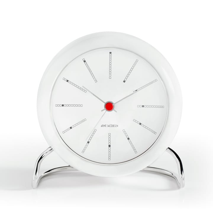 AJ Bankers pöytäkello, valkoinen Arne Jacobsen Clocks