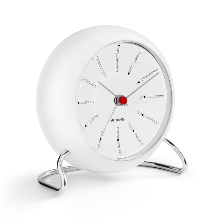 AJ Bankers pöytäkello, valkoinen Arne Jacobsen Clocks