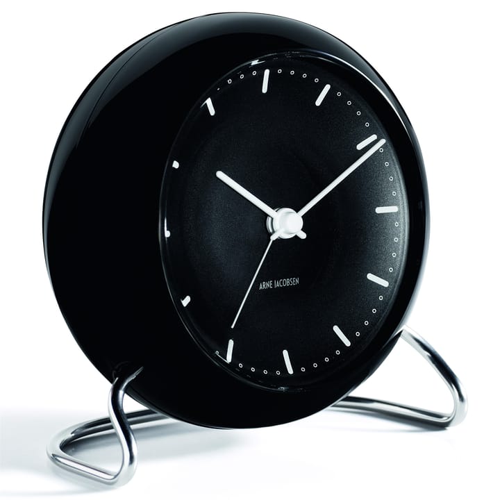 AJ City Hall pöytäkello, musta Arne Jacobsen Clocks