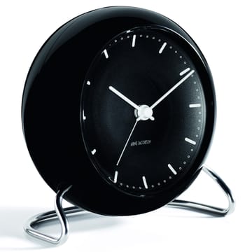 AJ City Hall pöytäkello - musta - Arne Jacobsen Clocks