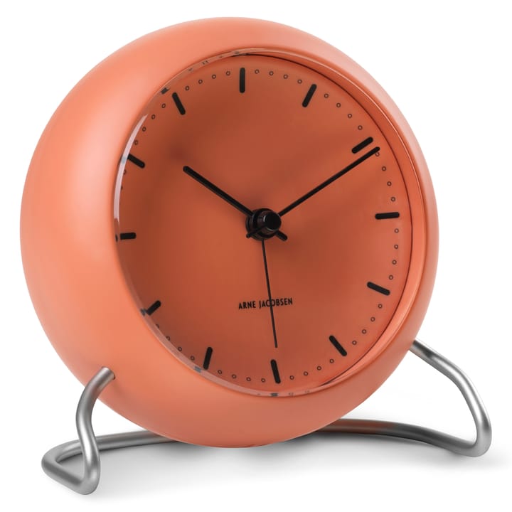 AJ City Hall pöytäkello, Pale orange Arne Jacobsen Clocks