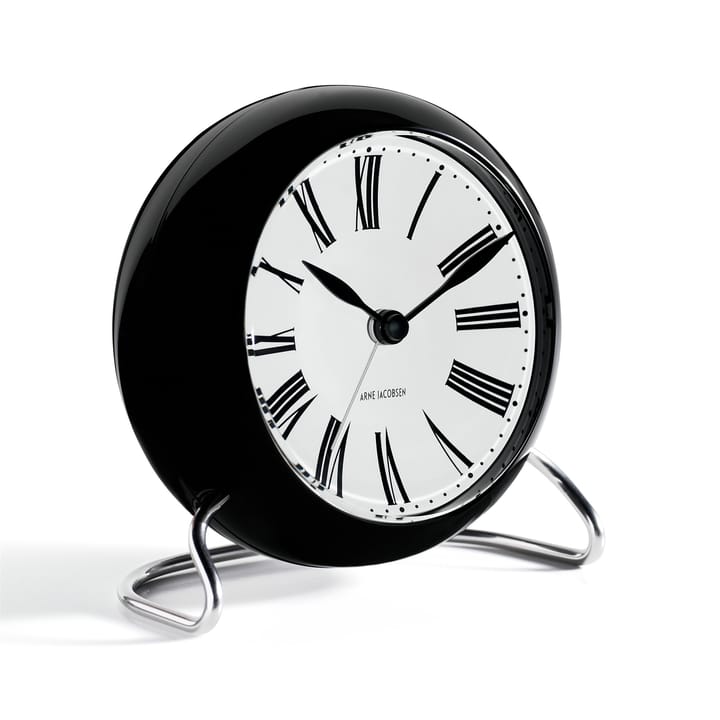 AJ Roman pöytäkello, musta Arne Jacobsen Clocks