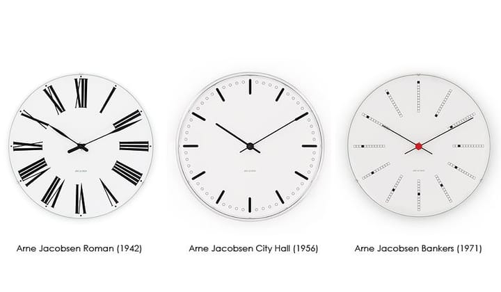 Arne Jacobsenin Bankers kello, Ø 160 mm Arne Jacobsen Clocks
