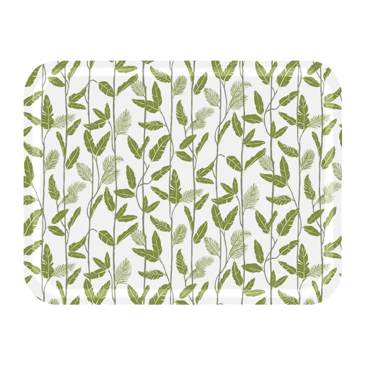 Mougli Green -tarjotin 33 x 43 cm - Green-white - Åry Home