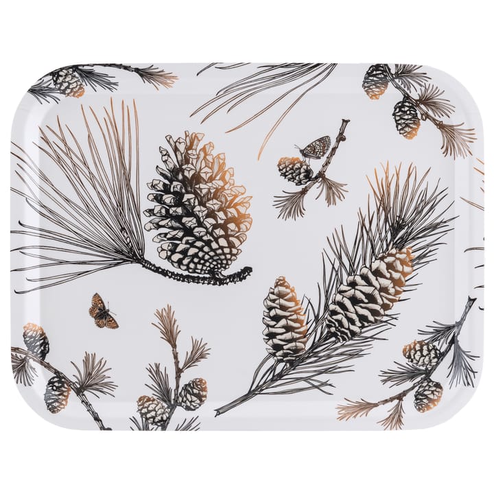 Pine Cone -tarjotin 28x36 cm - Cotton white - Åry Home