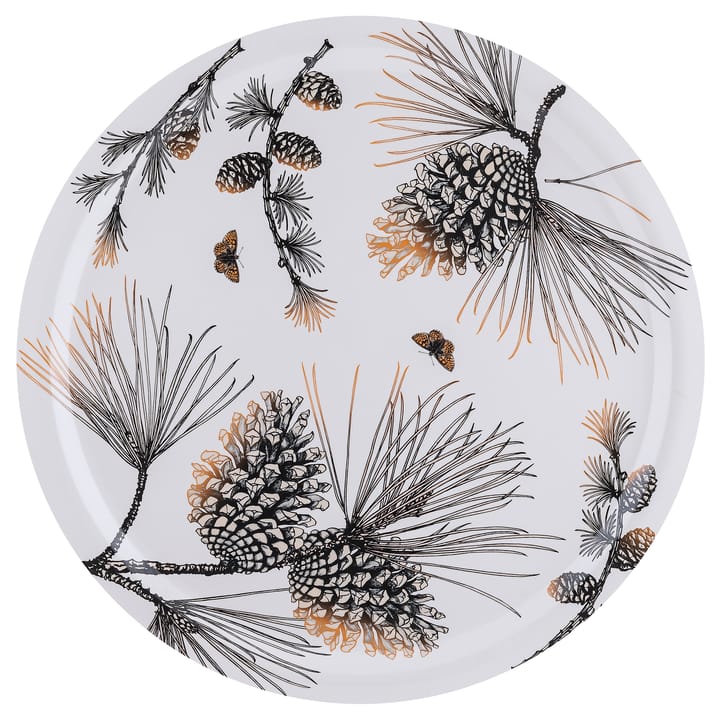 Pine Cone -tarjotin, Ø 49 cm - Cotton white - Åry Home