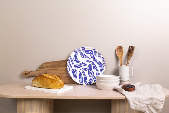 Sudd tarjotin Ø 38 cm, Blue-white Åry Home