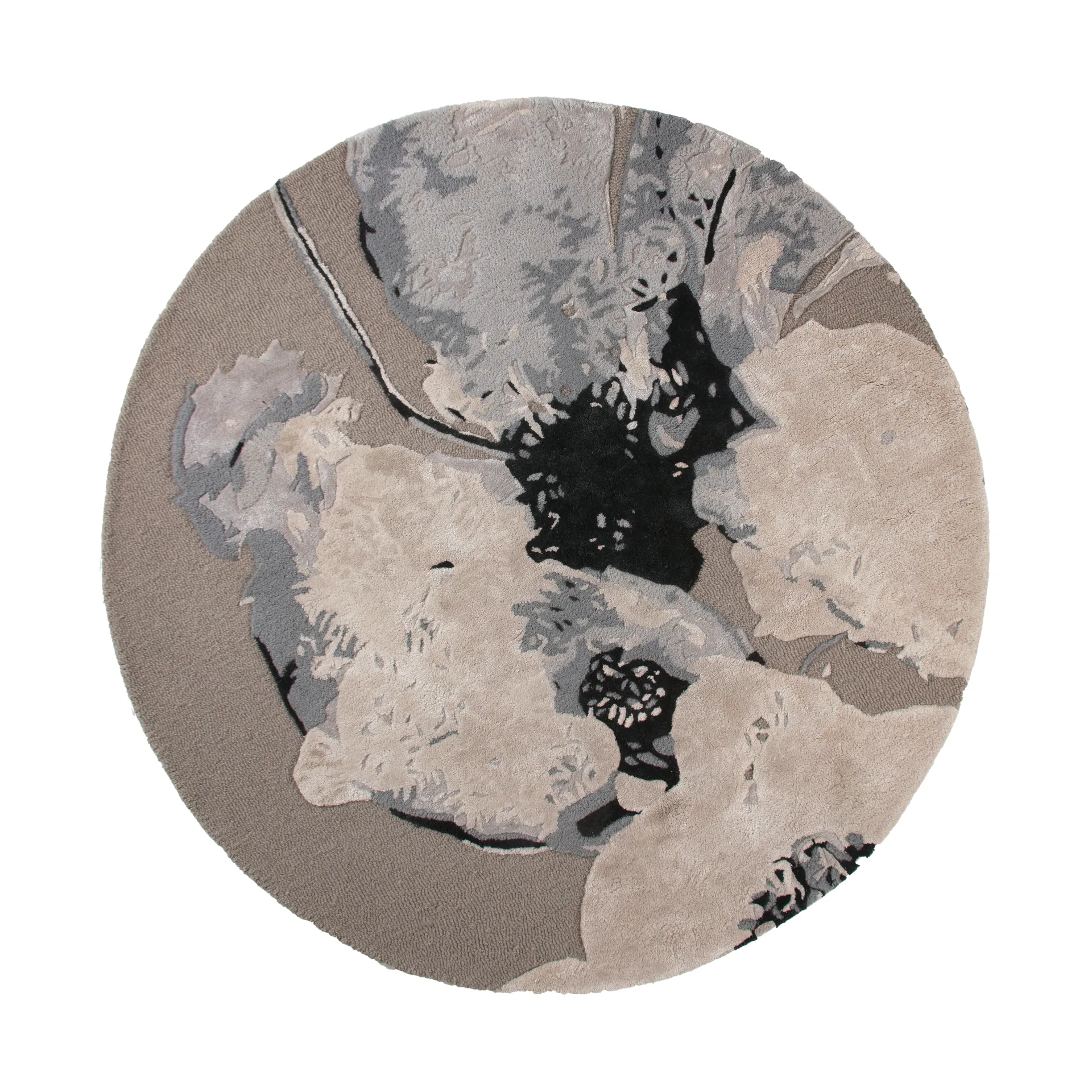 Floreo-matto Ø130 cm, Harmaa-valkoinen AYTM