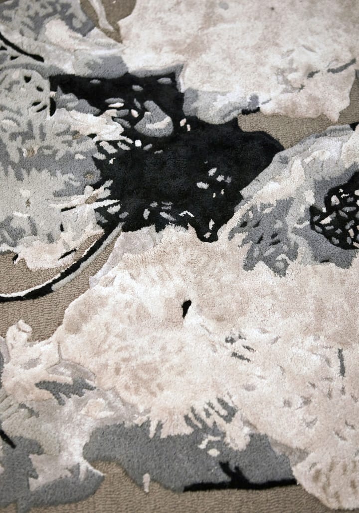 Floreo matto Ø200 cm, Valkoinen-harmaa AYTM