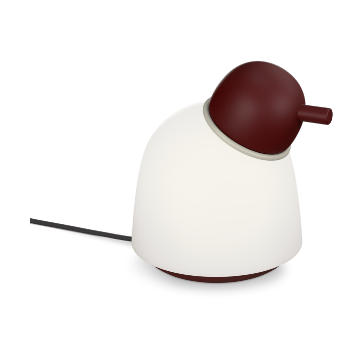 Bird pöytälamppu 21,5 cm - Tummanpunainen-hiekka-opaalilasi - Belid