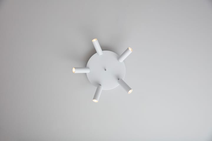 Cato Slim pyöreä kattospotlight 5 lampulle, Mattavalkoinen-LED Belid