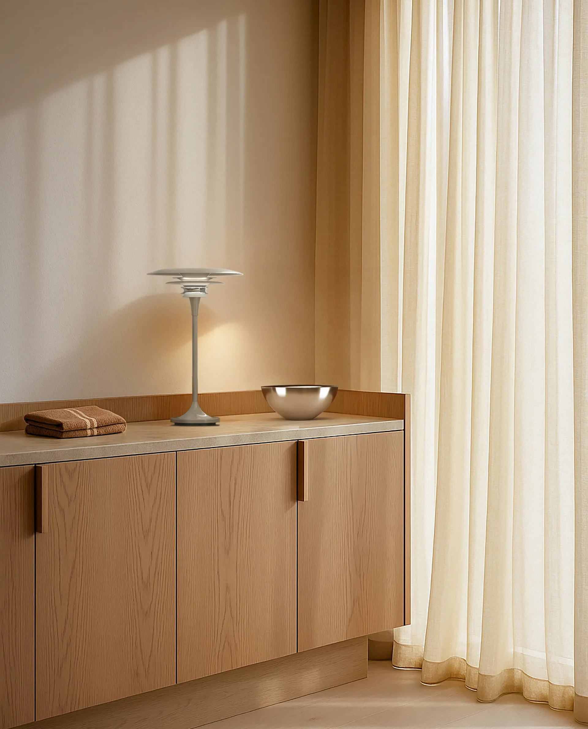 Diablo pöytävalaisin Ø30 cm, Soft greige Belid