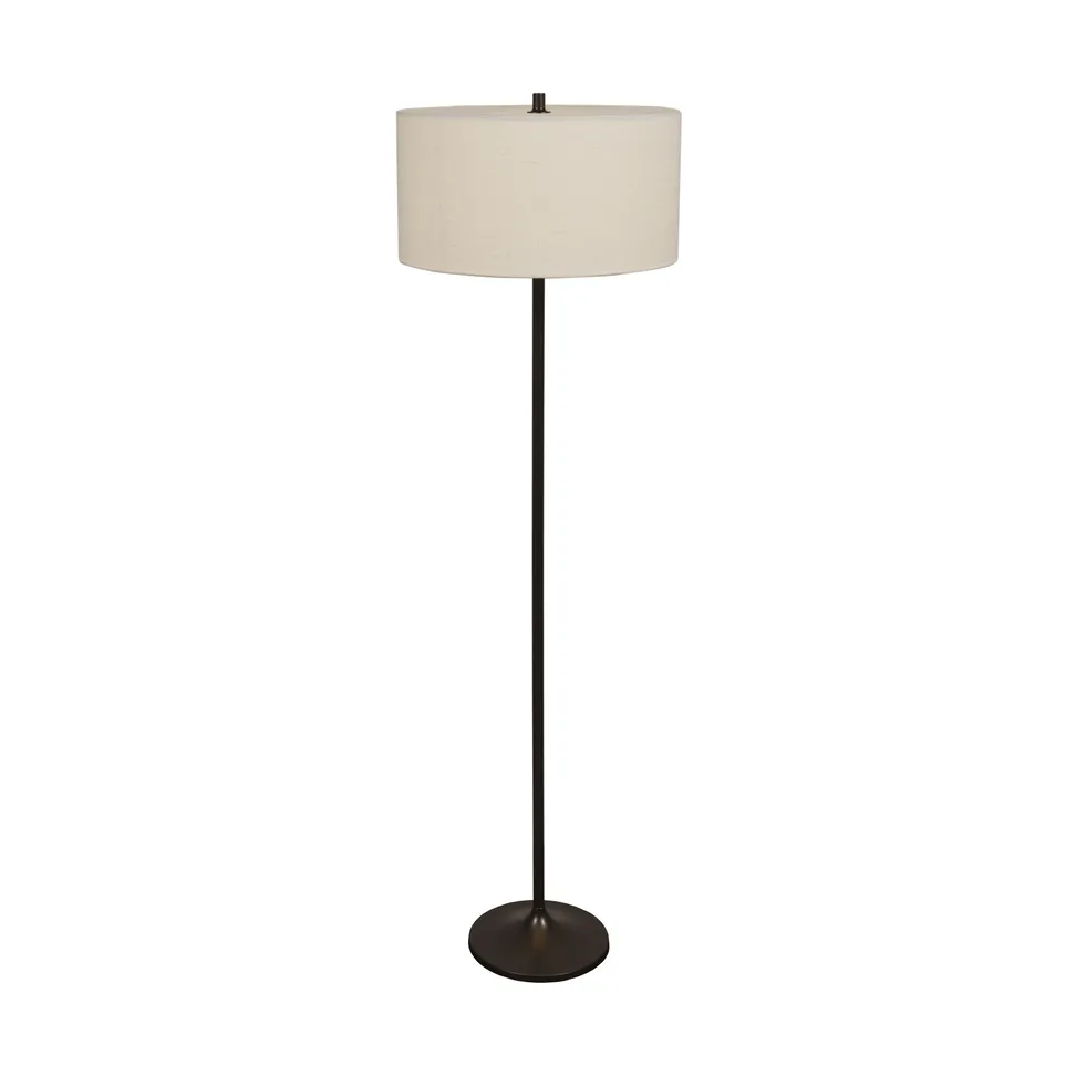 Soft lattiavalaisin, Pellava valkoinen-metallic bronze, Ø44x149,5 cm Belid