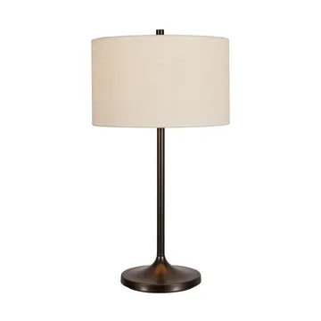 Soft pöytälamppu - Pellava valkoinen-metallic bronze, Ø34x64 cm - Belid