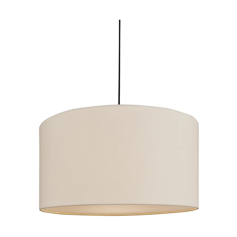 Soft riippuvalaisin Ø40 cm, Pellava valkoinen-metallinen pronssi, Ø60 cm Belid