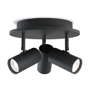 Tyson 3-spottivalaisin Ø25 cm - Musta - Belid