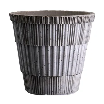 Atlas raw ruukku aluslautasella - Grey, Ø16 cm - Bergs Potter