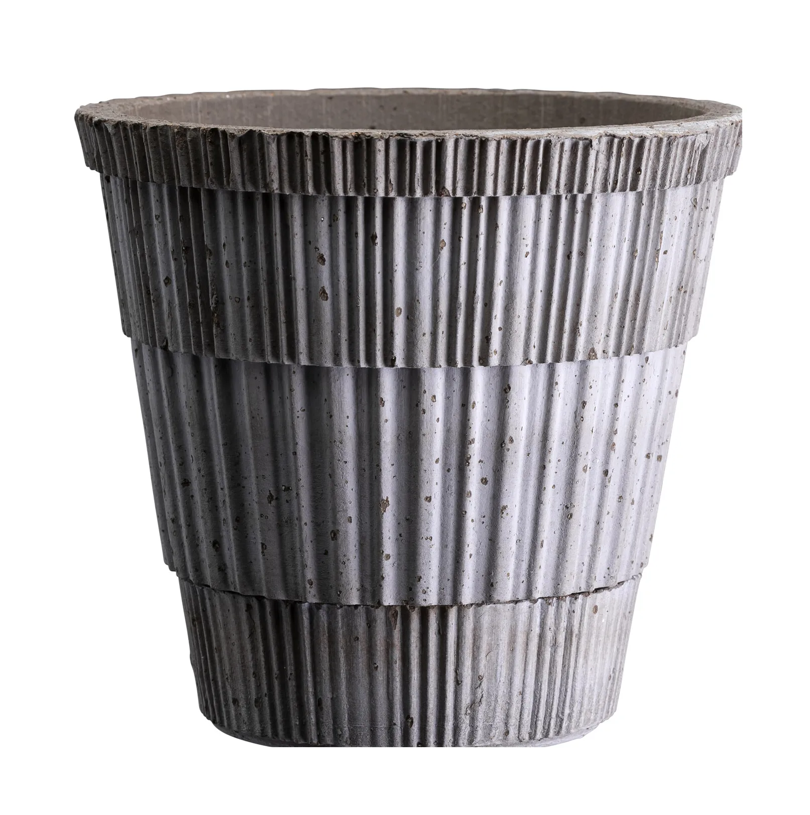 Atlas raw ruukku aluslautasella, Harmaa, Ø21 cm Bergs Potter