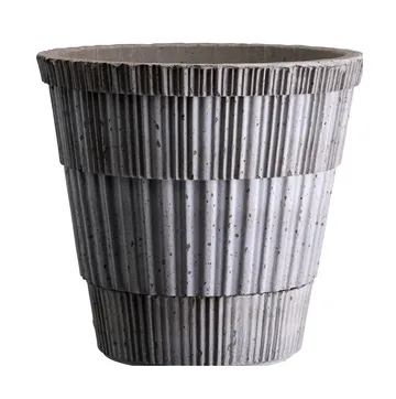 Atlas raw ruukku aluslautasella - Harmaa, Ø21 cm - Bergs Potter