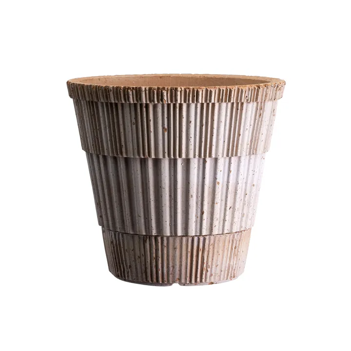 Atlas raw ruukku aluslautasella - Rosa, Ø16 cm - Bergs Potter