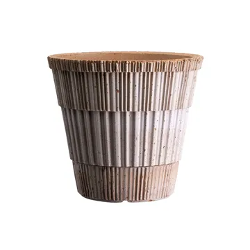 Atlas raw ruukku aluslautasella - Rosa, Ø18 cm - Bergs Potter