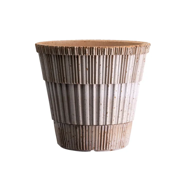 Atlas raw ruukku aluslautasella - Rosa, Ø25 cm - Bergs Potter