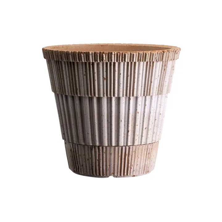 Atlas raw ruukku aluslautasella - Vaaleanpunainen, Ø14 cm. - Bergs Potter