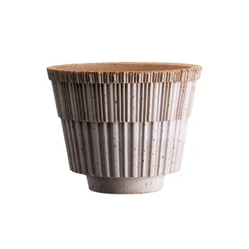 Atlas raw ruukku aluslautasella - Vaaleanpunainen, Ø14 cm. - Bergs Potter